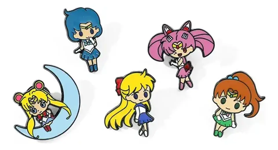 Pins De Sailor Chibi Moon / Sailor Moon / Broches Metálicos 8