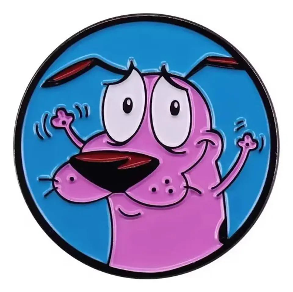Pins De Coraje /  El Perro Cobarde/ Pines Metálicos 25