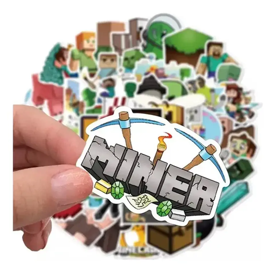 Minecraft - Set 50 Stickers / Calcomanías / Pegatinas 4