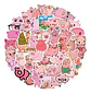 Cerdo Kawaii - Set 50 Stickers / Calcomanías / Pegatinas - Miniatura 1