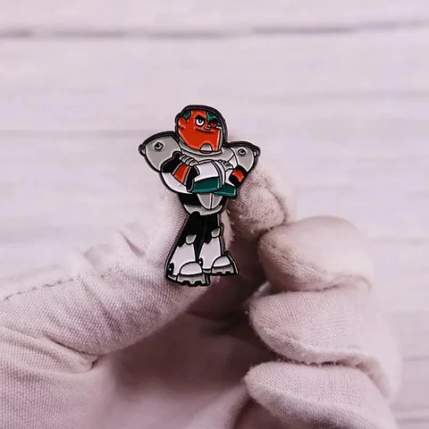 Pins De Cyborg / Teen Titans Go! / Pines Metalicos (broches)