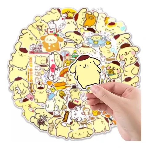 Pompompurin / Hello Kitty - Set 50 Stickers / Calcomanías