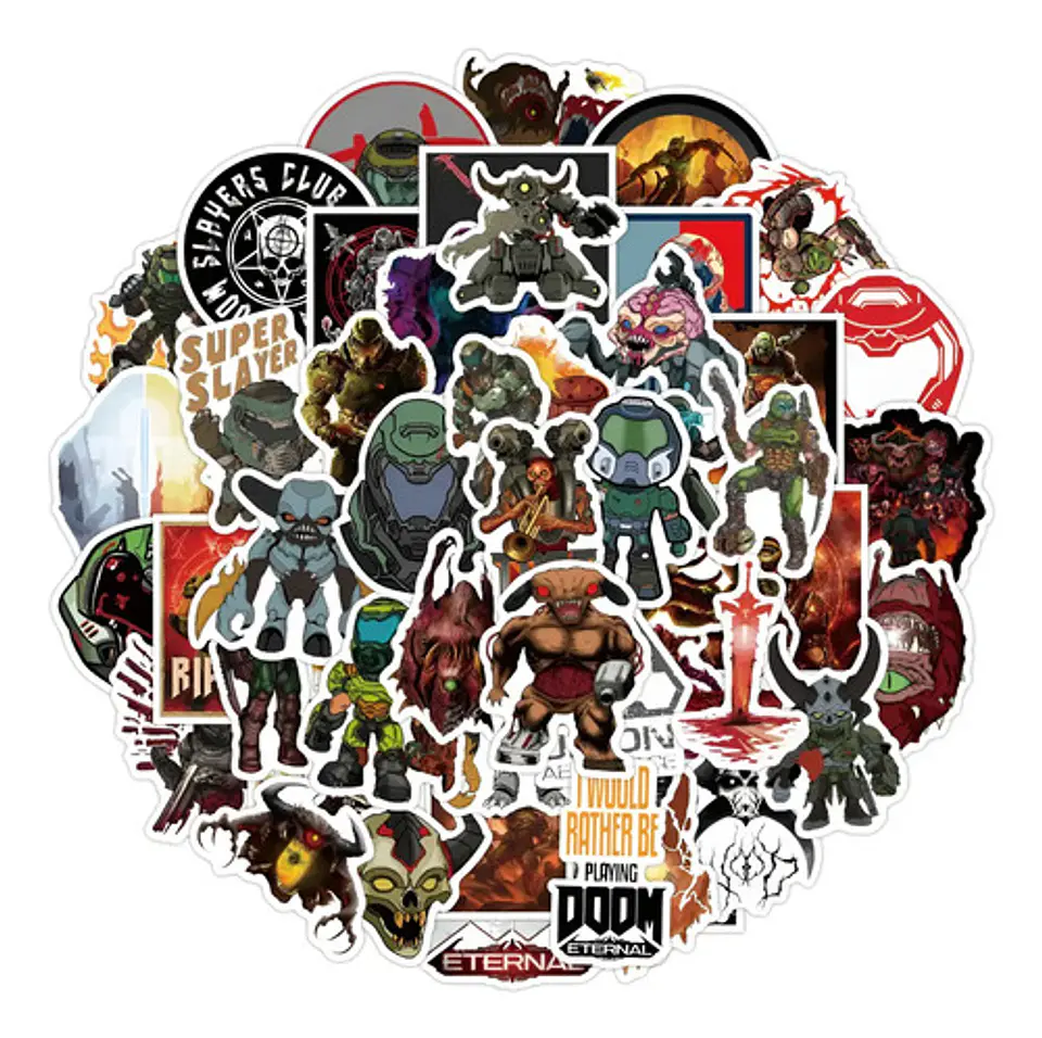 Doom - Set De 50 Stickers / Calcomanías / Pegatinas 1