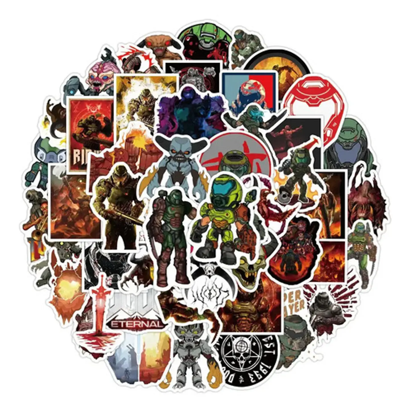 Doom - Set De 50 Stickers / Calcomanías / Pegatinas 2