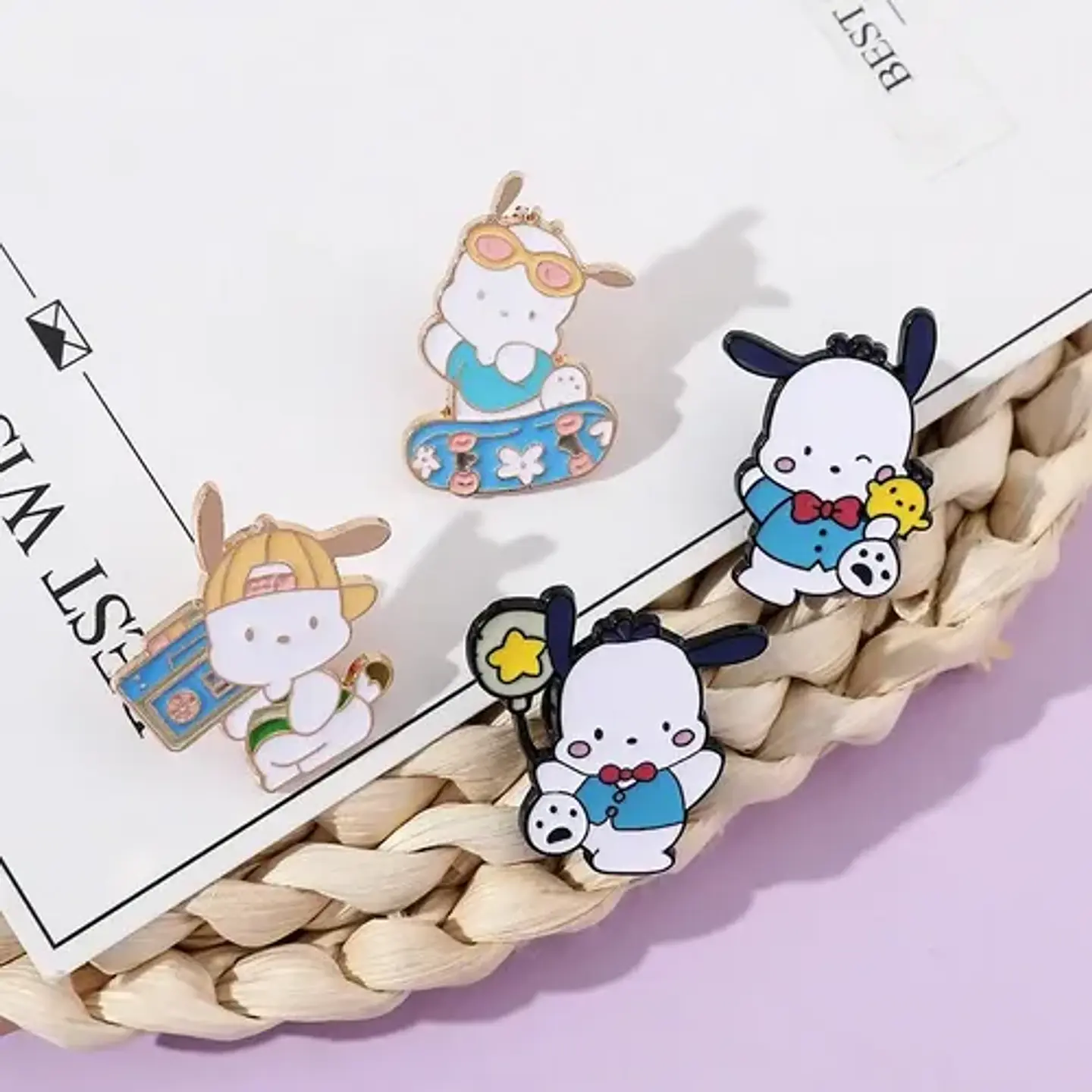 Pins De Pochacco / Hello Kitty / Pines Metálicos (broches) 9