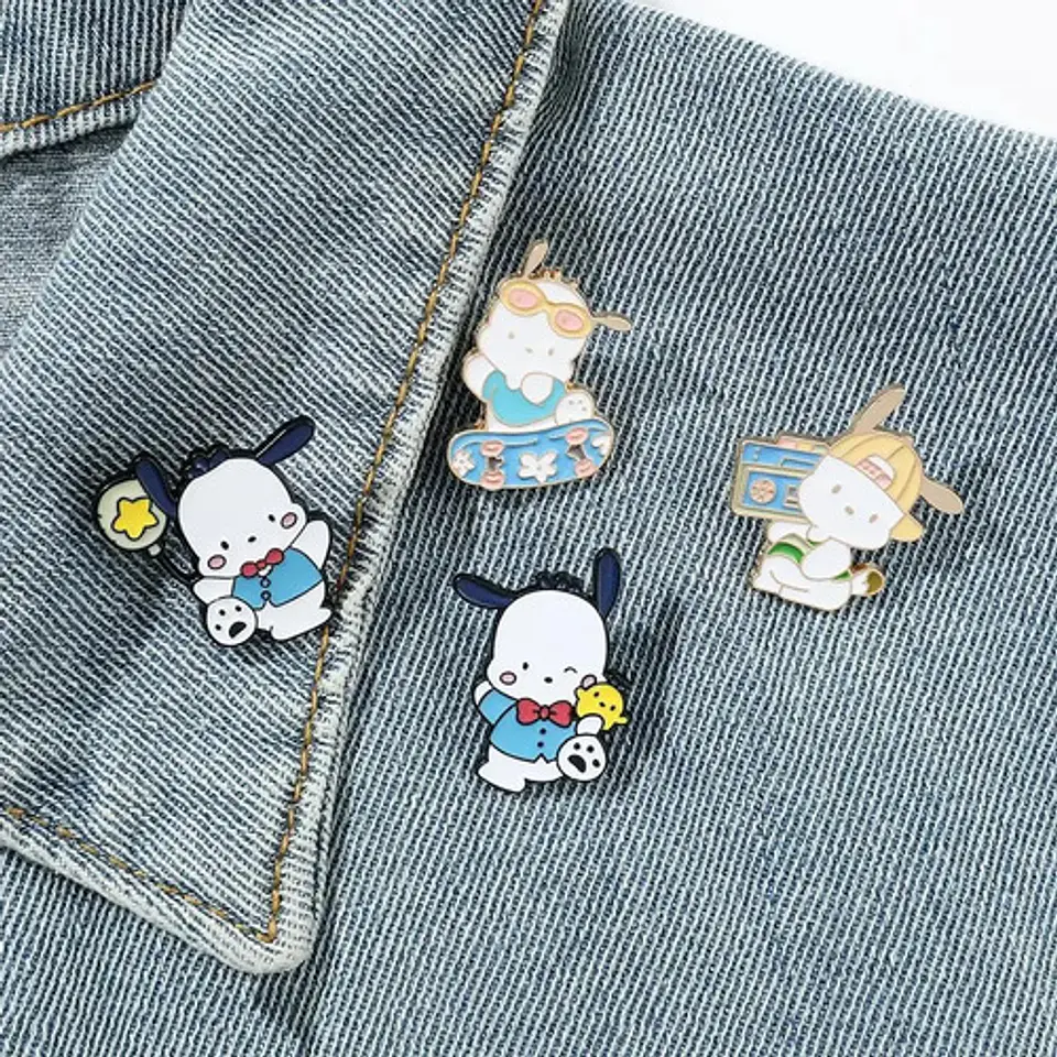 Pins De Pochacco / Hello Kitty / Pines Metálicos (broches) 12