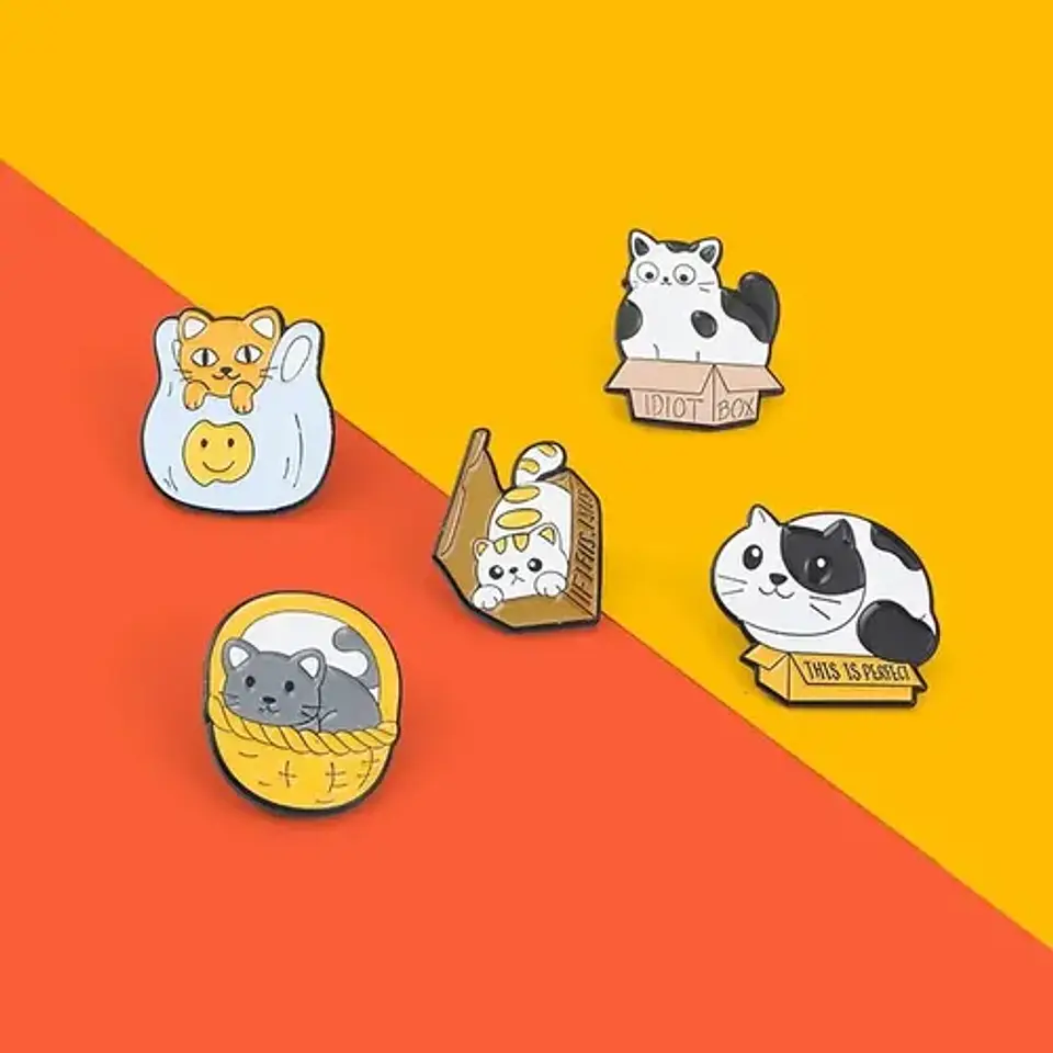 Pins De Michis Kawaii / Gato Gatitos / Pines Metálicos 3