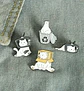 Pins De Michis Kawaii / Gato Gatitos / Pines Metálicos - Miniatura 16