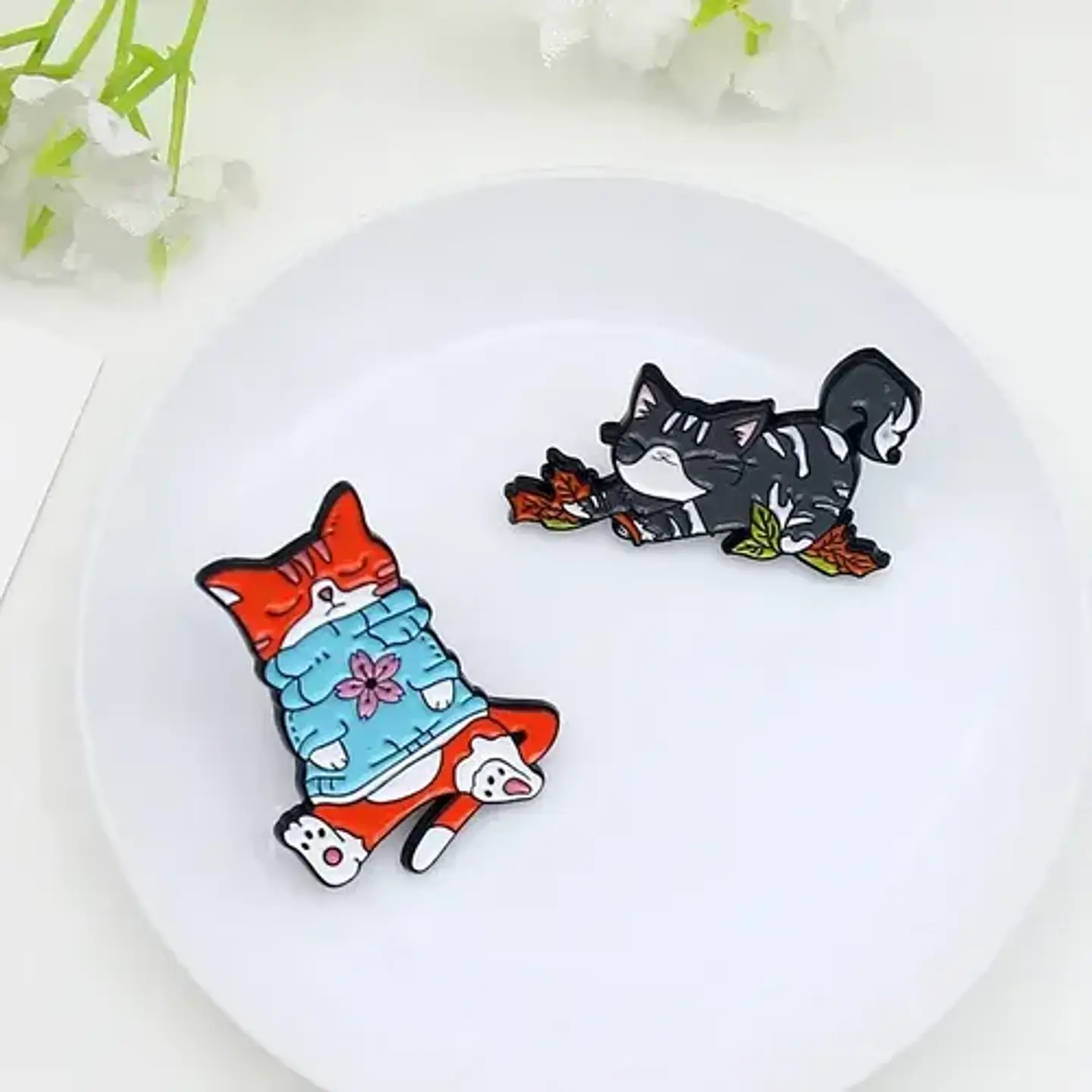 Pins De Michis Kawaii / Gato Gatitos / Pines Metálicos 21
