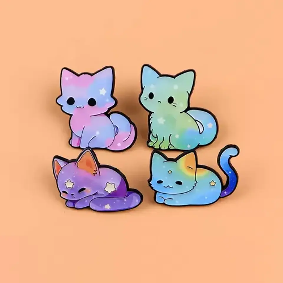 Pins De Michis Kawaii / Gato Gatitos / Pines Metálicos 27
