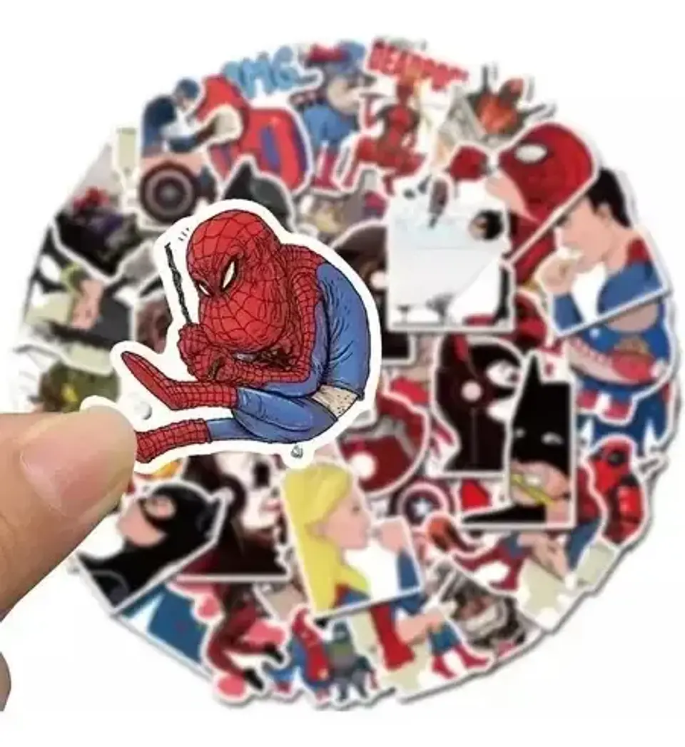 Super Marvel Heroes - Set De 50 Stickers / Calcomanías 5