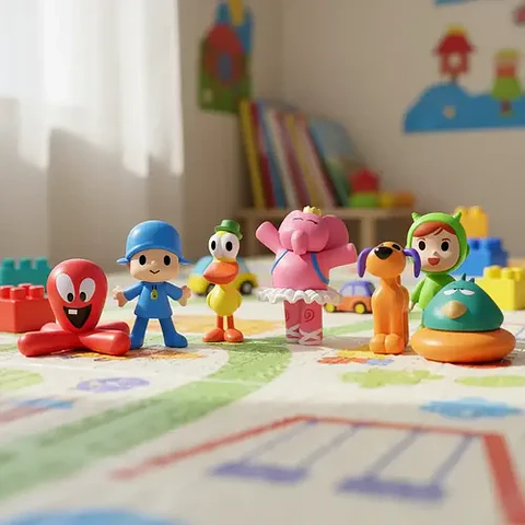 Set De 7 Figuritas Pocoyo / Figuras De Accion / X7