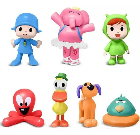 Set De 7 Figuritas Pocoyo / Figuras De Accion / X7
