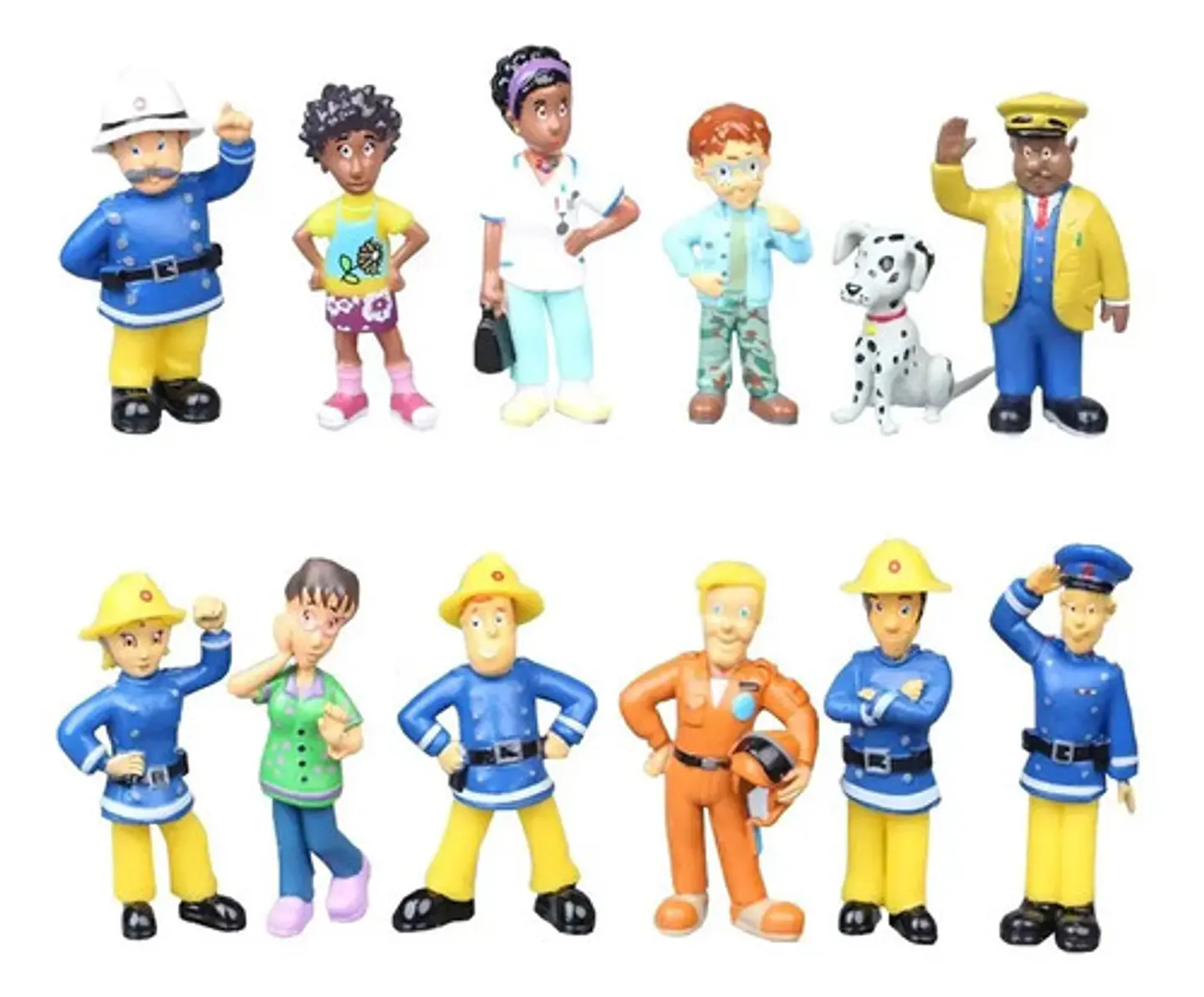 Set 12 Figuritas Sam El Bombero / Figuras De Accion / X12 1