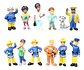 Set 12 Figuritas Sam El Bombero / Figuras De Accion / X12 - Miniatura 1