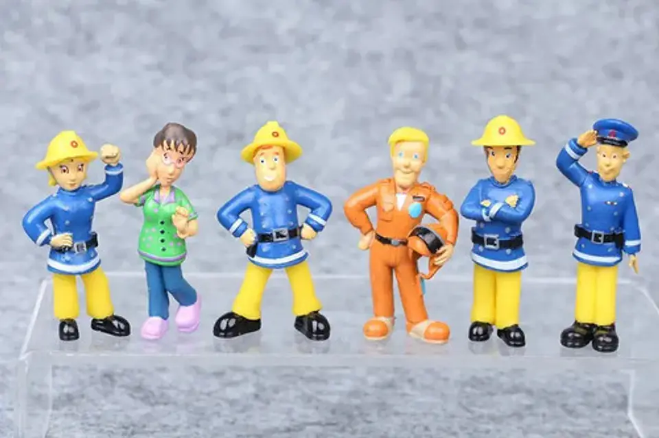 Set 12 Figuritas Sam El Bombero / Figuras De Accion / X12 5