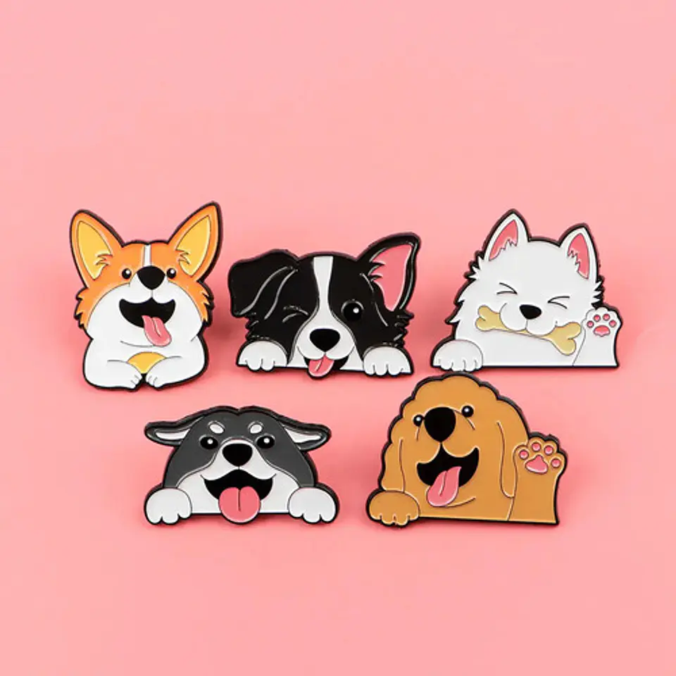 Pins De Perro Kawaii / I Love Perro / Pines Metalicos 12