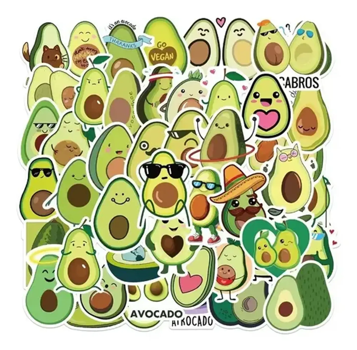 Palta Kawaii - Set 50 Stickers / Calcomanías / Pegatinas 3