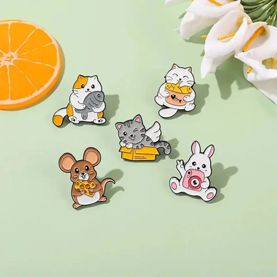 Pins De Gato Gatitos / Michis Kawaii / Pines Metálicos 11