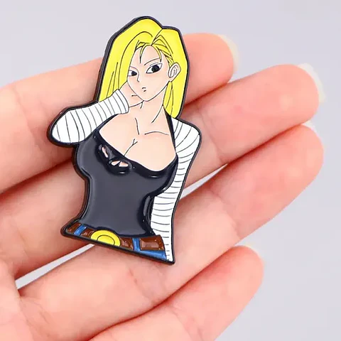 Pins De Androide N° 18 / Dragon Ball / Pines Metálicos