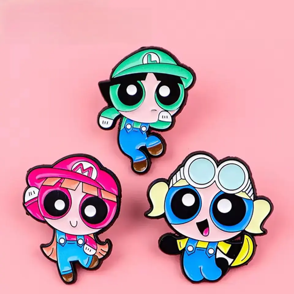 Pins De Burbuja / Chicas Superpoderosas / Pines Metálicos 3