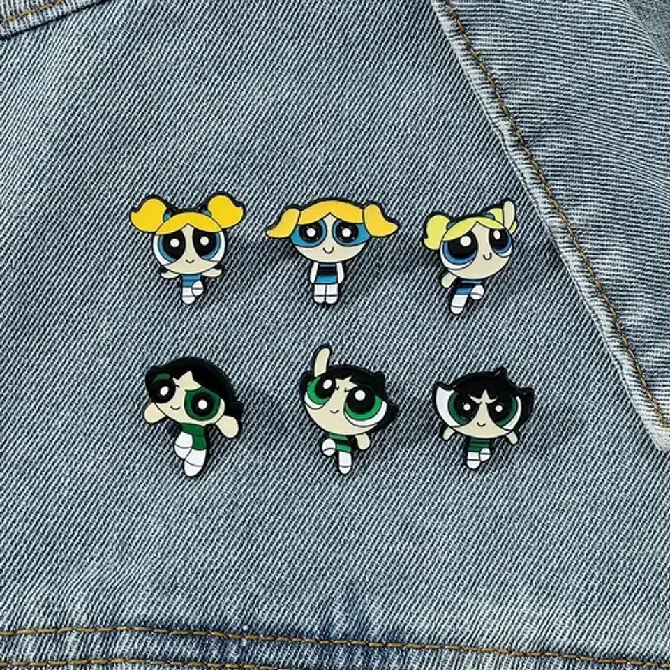 Pins De Burbuja / Chicas Superpoderosas / Pines Metálicos 13