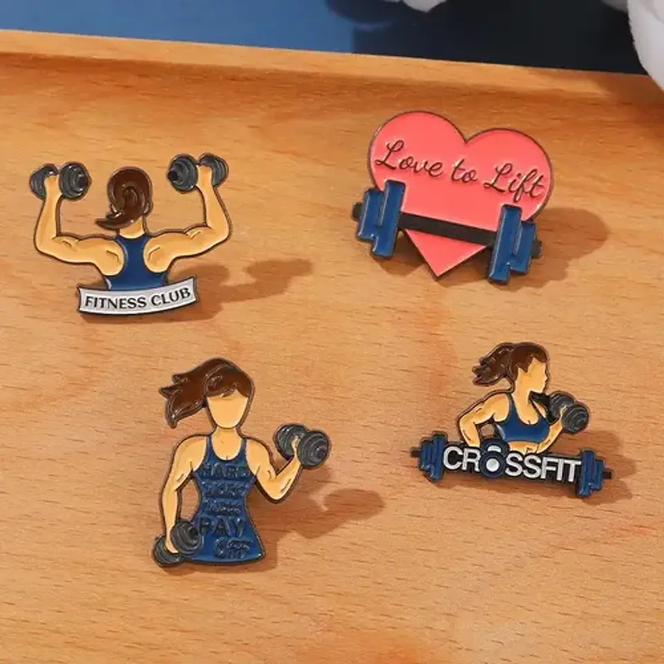 Pins De I Love Gym / Gym Rat / Pines Metalicos (broches) 15