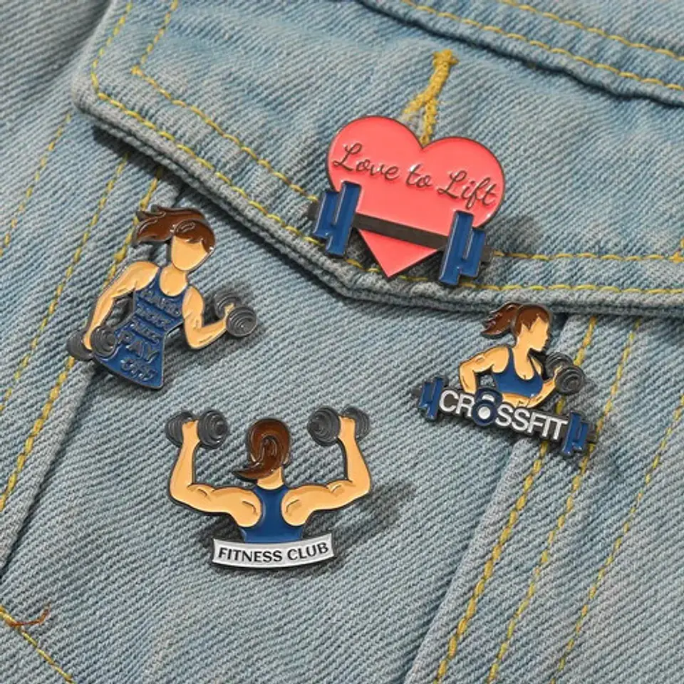 Pins De I Love Gym / Gym Rat / Pines Metalicos (broches) 20