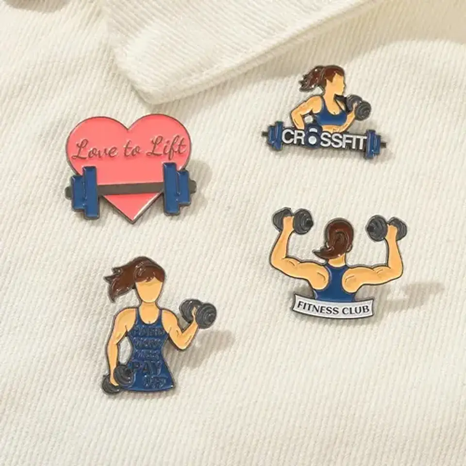 Pins De I Love Gym / Gym Rat / Pines Metalicos (broches) 22