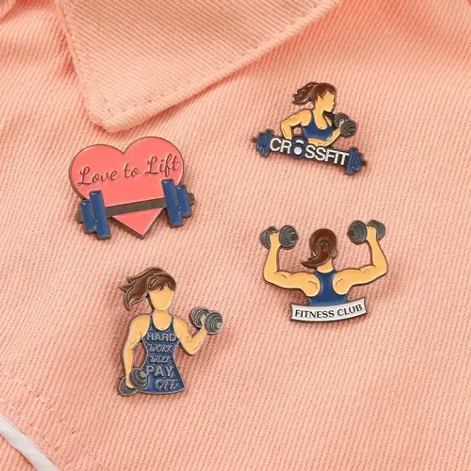 Pins De I Love Gym / Gym Rat / Pines Metalicos (broches) 23