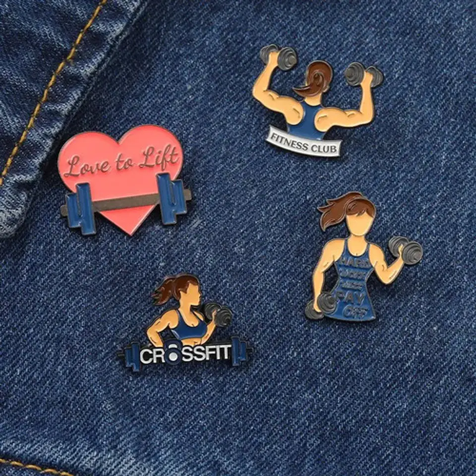 Pins De I Love Gym / Gym Rat / Pines Metalicos (broches) 27