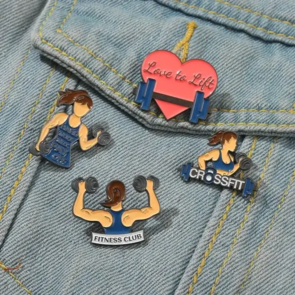Pins De I Love Gym / Gym Rat / Pines Metalicos (broches) 31