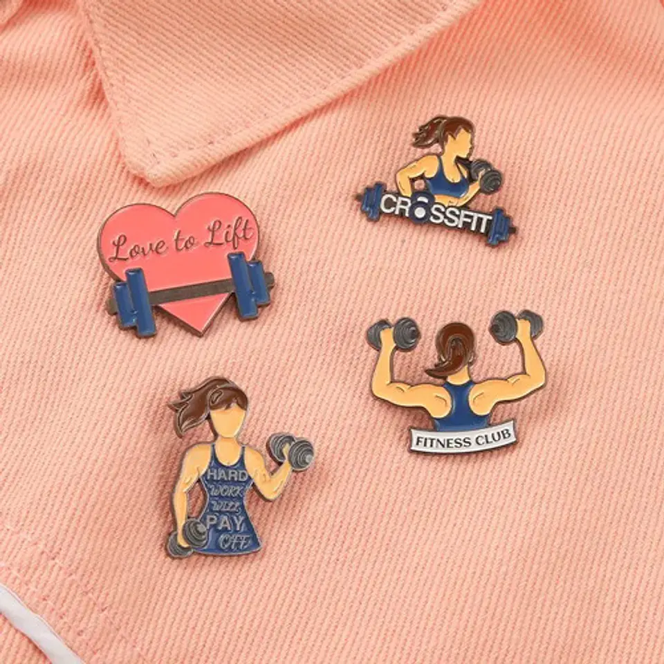 Pins De I Love Gym / Gym Rat / Pines Metalicos (broches) 33