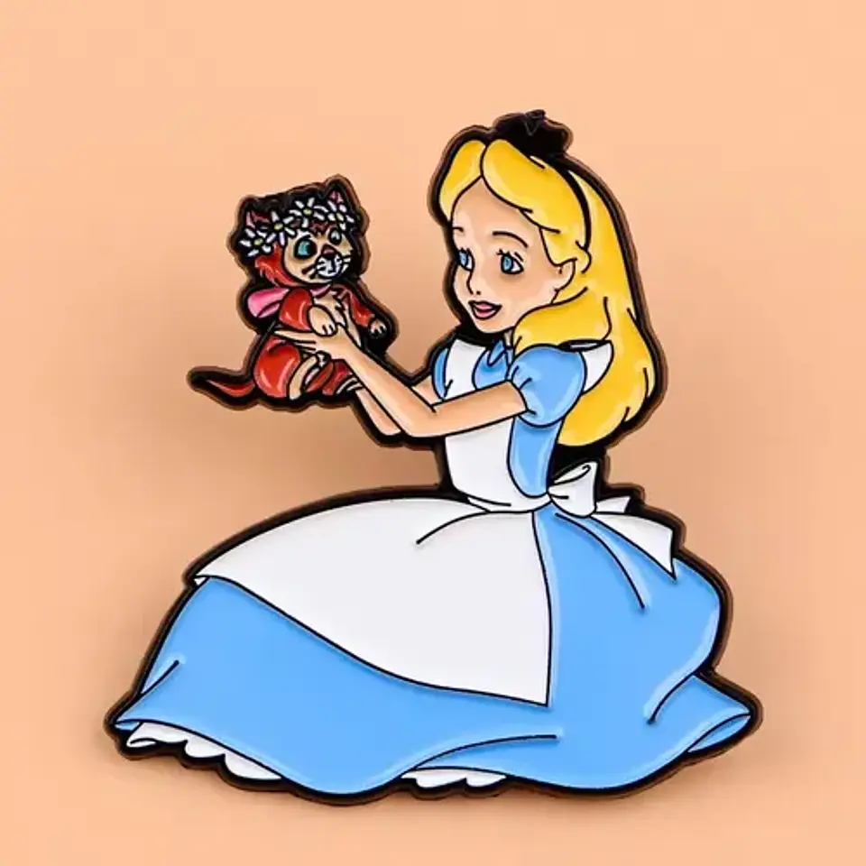 Pins Alicia En El Pais De Las Maravillas / Broches Metálicos 12