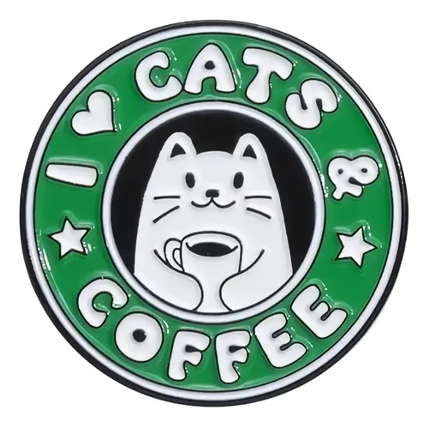 Pins De Gatitos /  I Love Coffee / Pines Metálicos 1