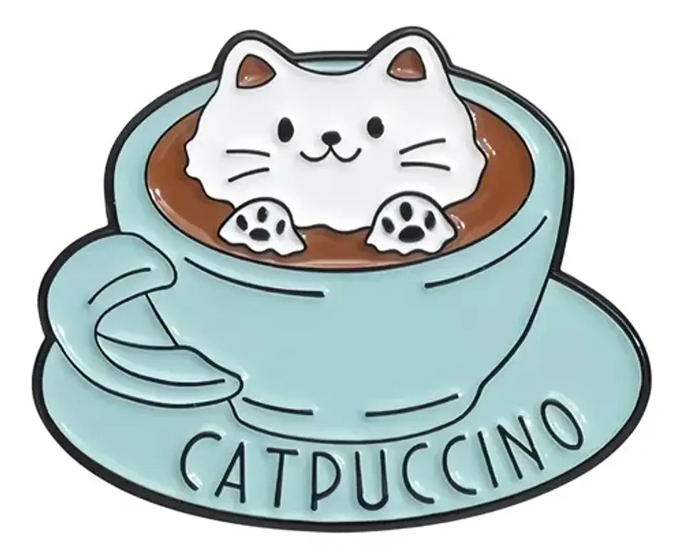 Pins De Gatitos /  I Love Coffee / Pines Metálicos 8