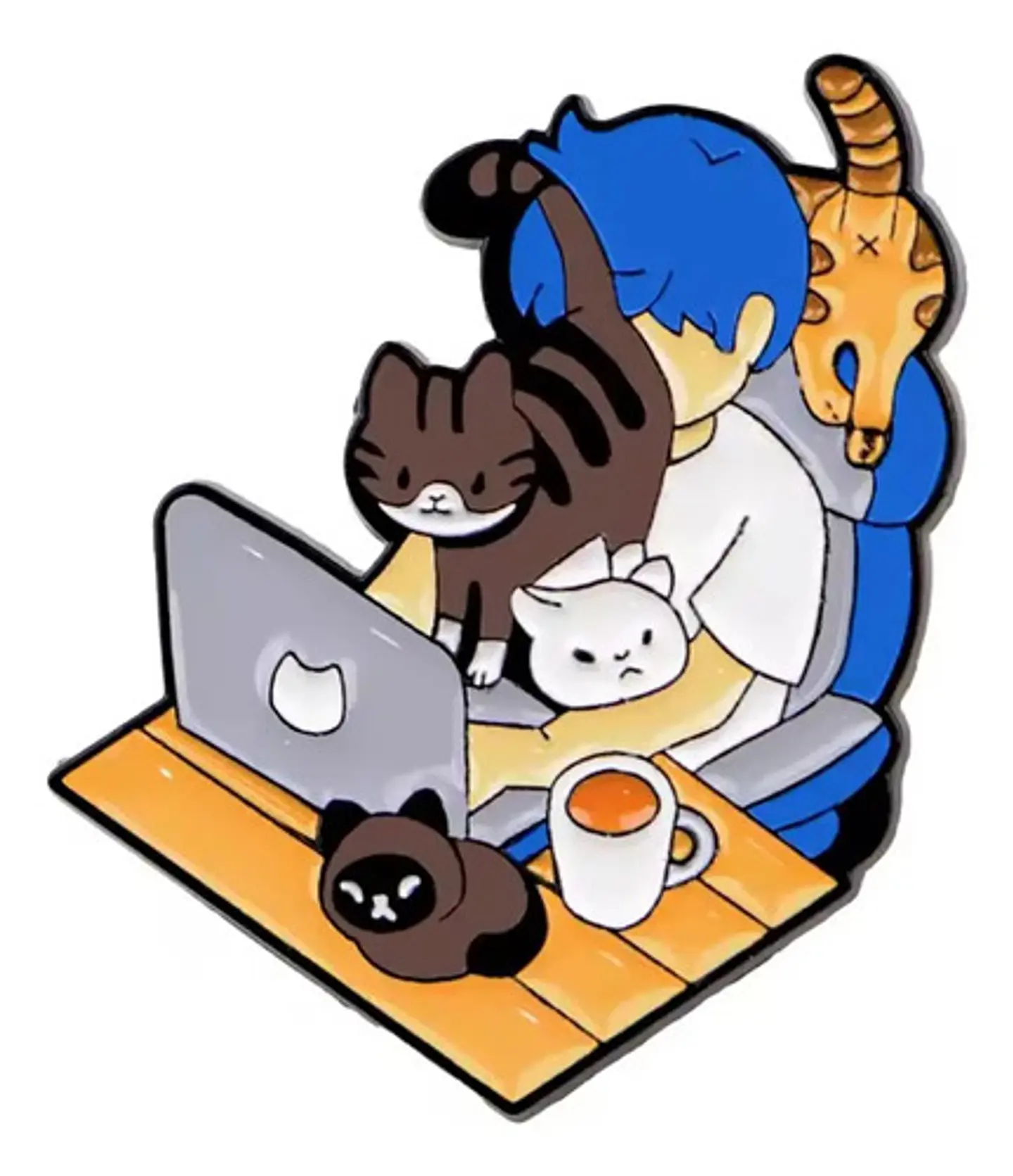 Pins De Gatitos /  I Love Coffee / Pines Metálicos 15
