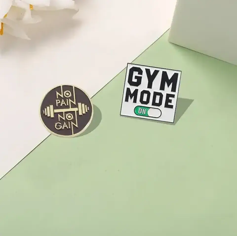Pins De Gym Rat /  I Love Gym / Pines Metalicos (broches) 3