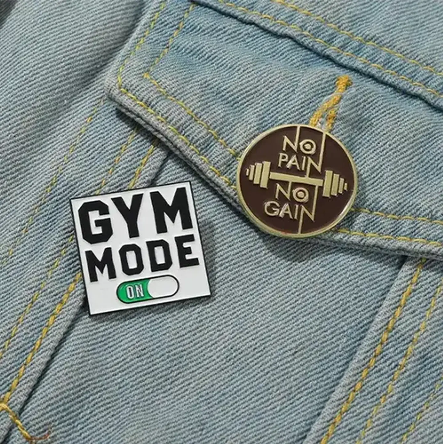 Pins De Gym Rat /  I Love Gym / Pines Metalicos (broches) 10