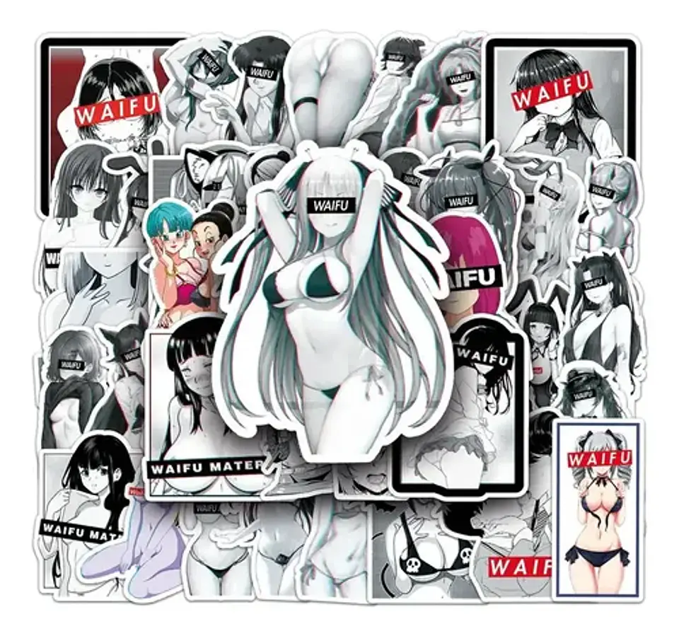Waifu - Set De 50 Stickers / Calcomanías 3