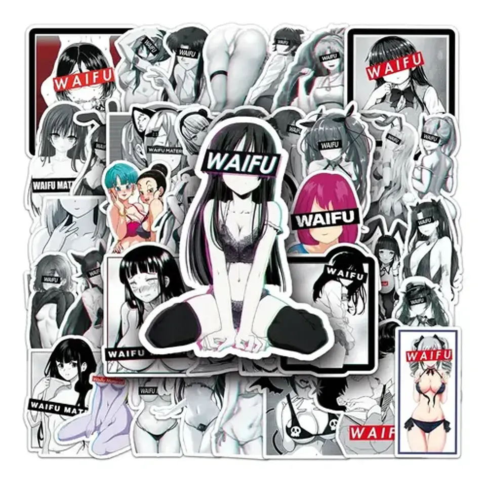 Waifu - Set De 50 Stickers / Calcomanías 4