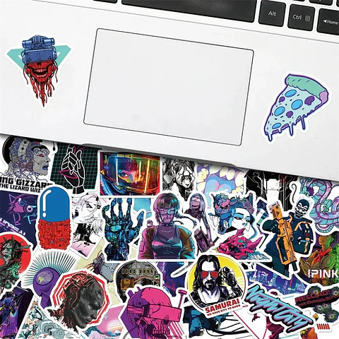 Estilo Cyberpunk - Set De 50 Stickers / Calcomanías