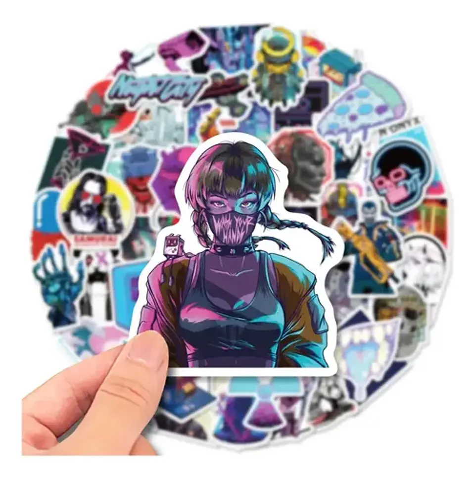 Estilo Cyberpunk - Set De 50 Stickers / Calcomanías 3