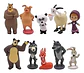 Set De 10 Figuritas Masha Y El Oso / Figuras De Accion / X10 - Miniatura 1
