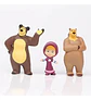 Set De 10 Figuritas Masha Y El Oso / Figuras De Accion / X10 - Miniatura 4