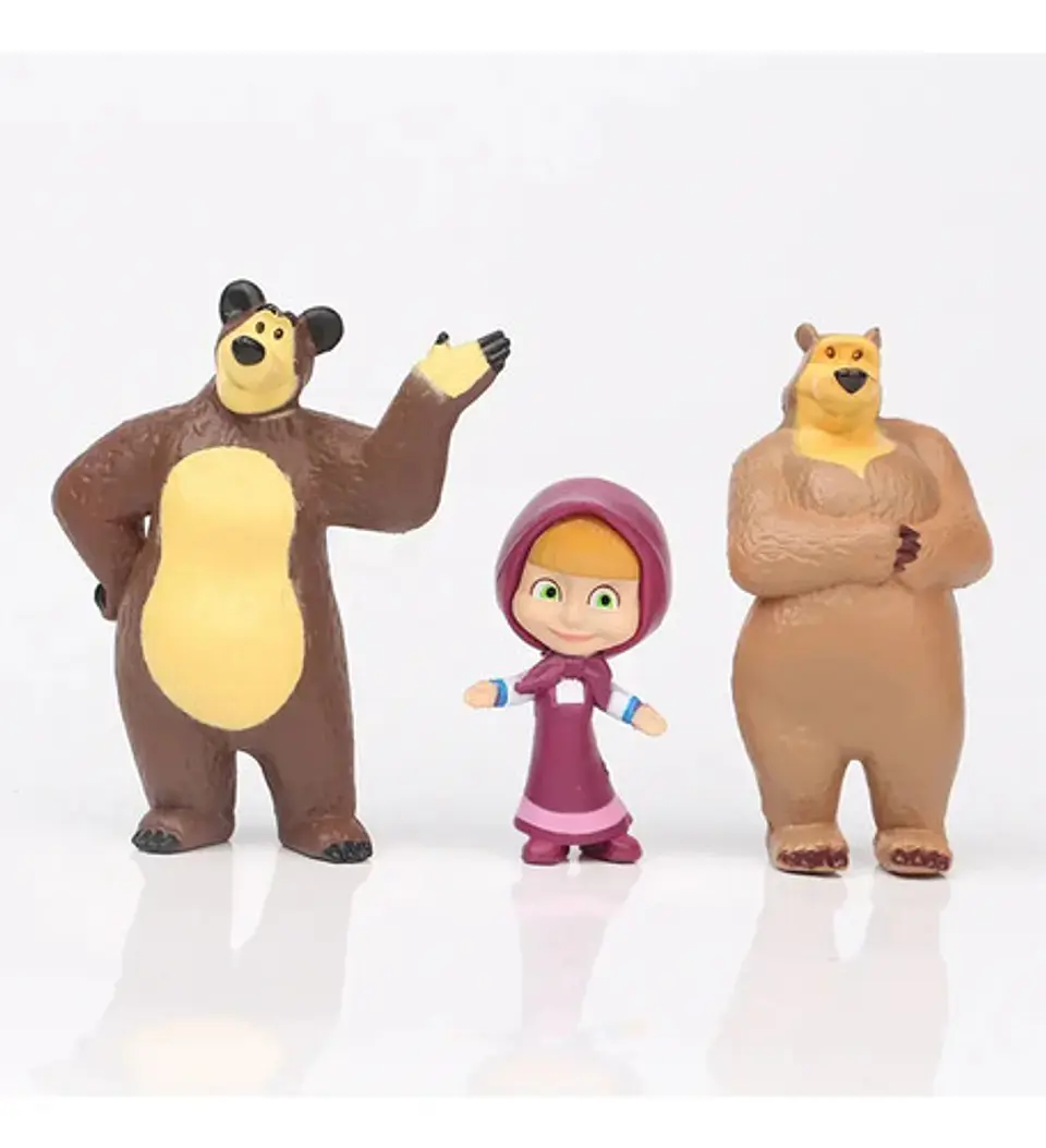 Set De 10 Figuritas Masha Y El Oso / Figuras De Accion / X10 4