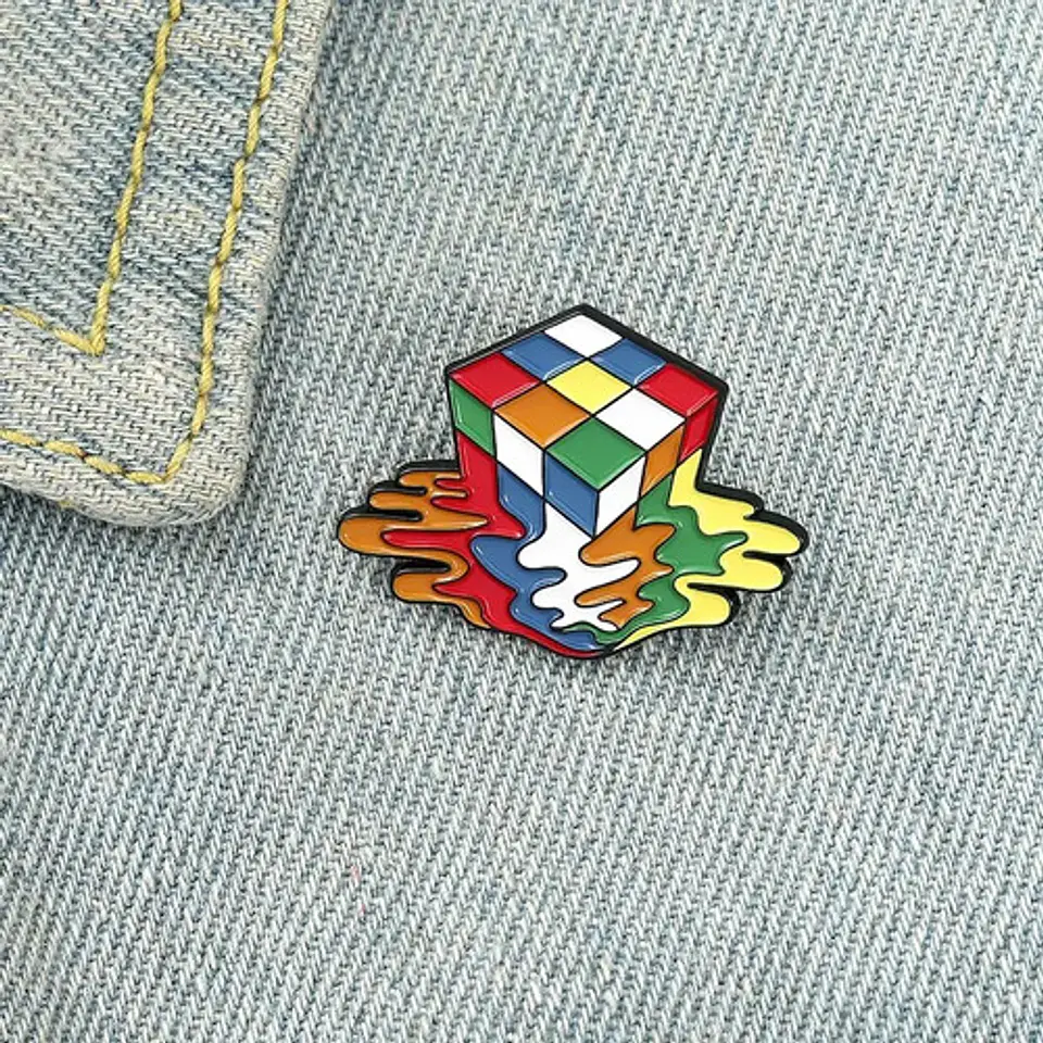 Pins De Cubo De Rubik / Rubik / Pines Metálicos (broches) 3