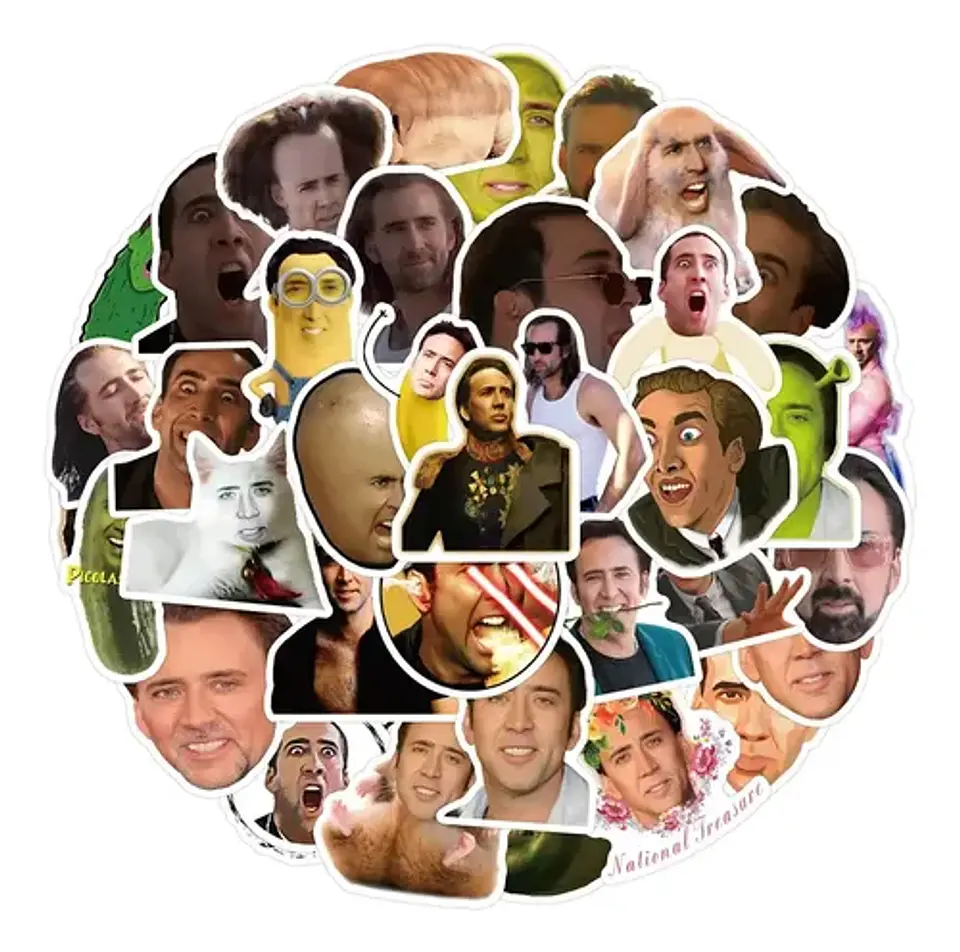 Nicolas Cage - Set De 50 Stickers / Calcomanías 1