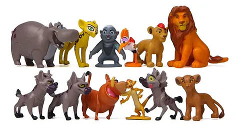 Set 12 Figuritas El Rey Leon / Figuras De Accion / X12