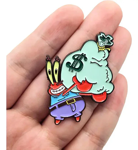 Pins De Don Cangrejo / Bob Esponja / Broches Metálicos